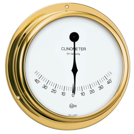 BARIGO Viking Series Ship's Clinometer - Brass Housing - 5" Dial - 911MS