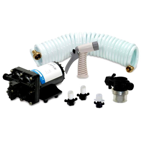 Shurflo by Pentair - BLASTERII Washdown Kit - 12VDC - 3.5GPM with 25' Hose, Nozzle, Strainer & Fittings - 4338-121-E07