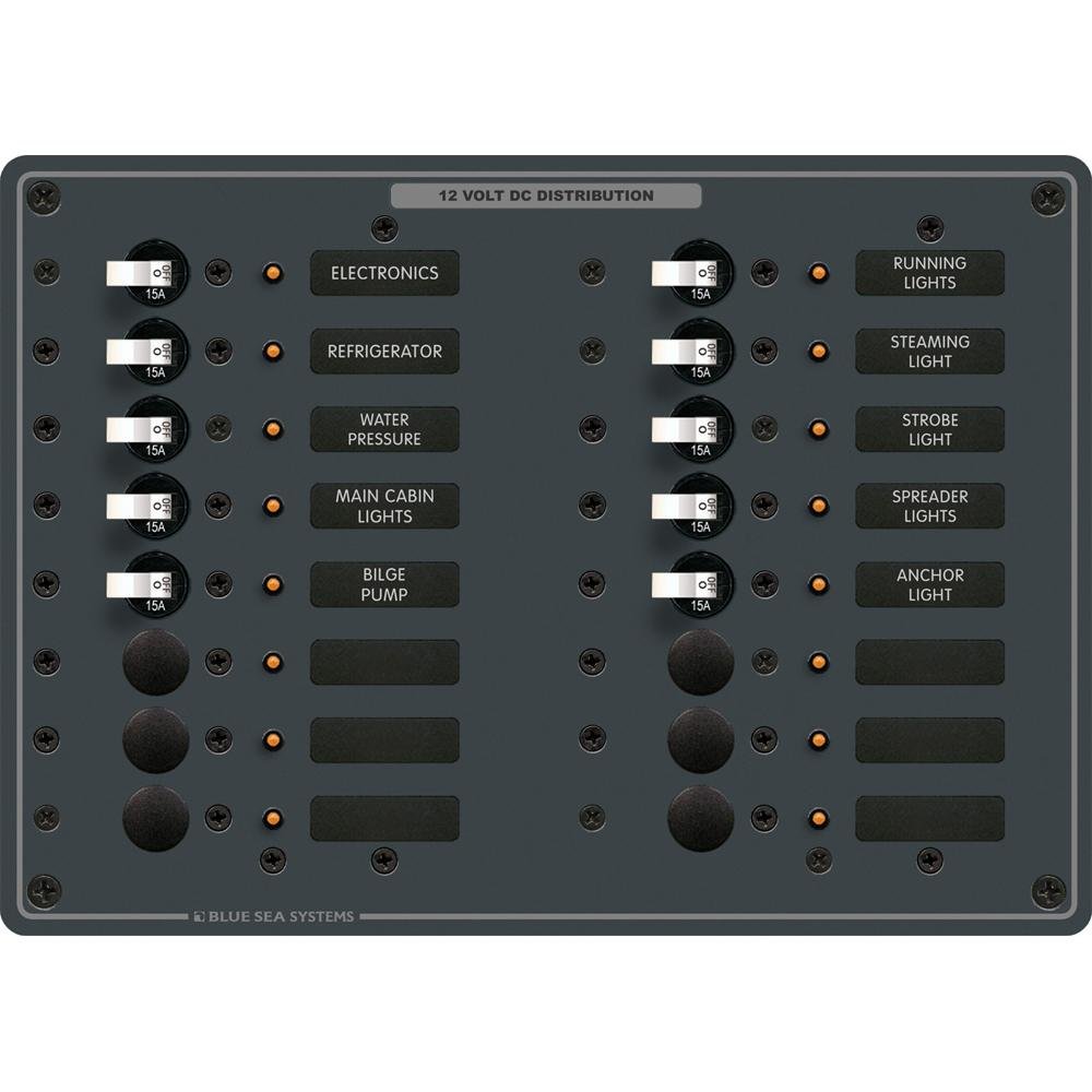 Blue Sea 8377 Panel DC 16 Position - 8377