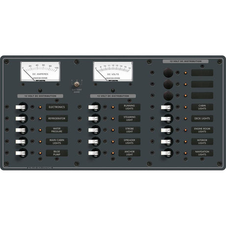 Blue Sea 8378 DC 18 Position Panel - White - 8378