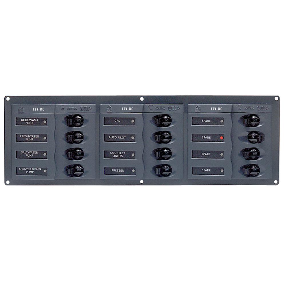 BEP DC Panel - 12-Way - No Meter - Horizontal - 902NMH