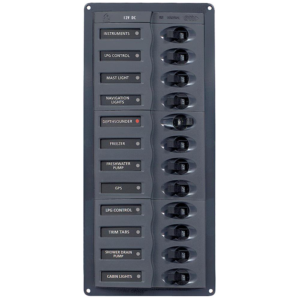 BEP DC Panel - 12-Way - No Meter - Vertical - 902NMV