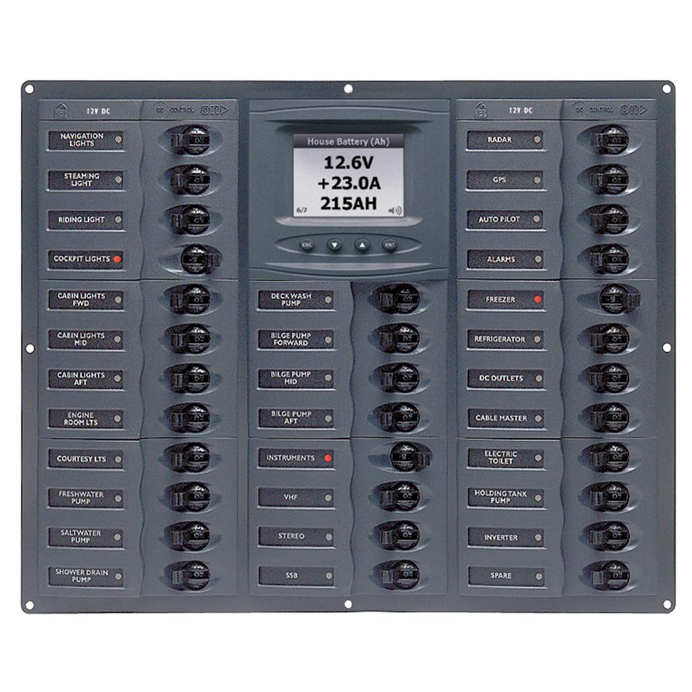 BEP Millennium Series DC Circuit Breaker Panel w/Digital Meters, 32SP DC12V - M32-DCSM