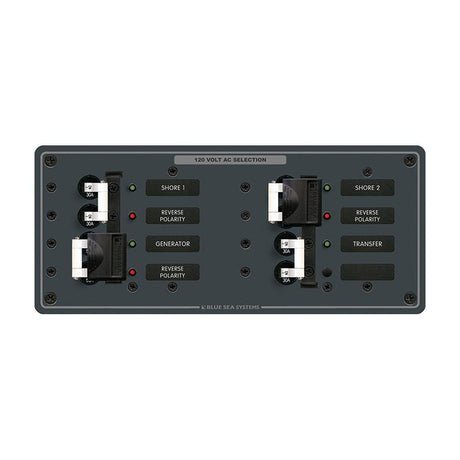 Blue Sea 8498 Breaker Panel - AC 3 Sources - White - 8498