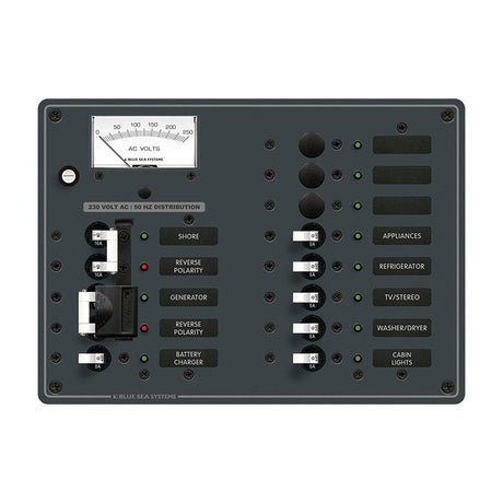 Blue Sea 8562 AC Toggle Source Selector (230V) - 2 Sources + 9 Positions - 8562