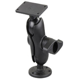 RAM Mount - 2.25" Ball Mount with 3.68" Round Base & 2" x 5" Rectangular Base for Humminbird HELIX 9, 10 & 12 - RAM-D-202-25-C-202U