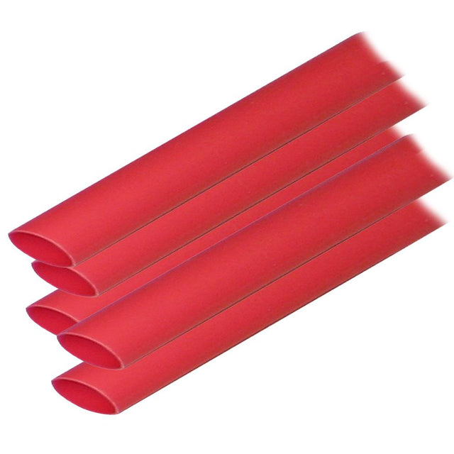 Ancor Adhesive Lined Heat Shrink Tubing (ALT) - 1/2" x 12" - 5-Pack - Red - 305624