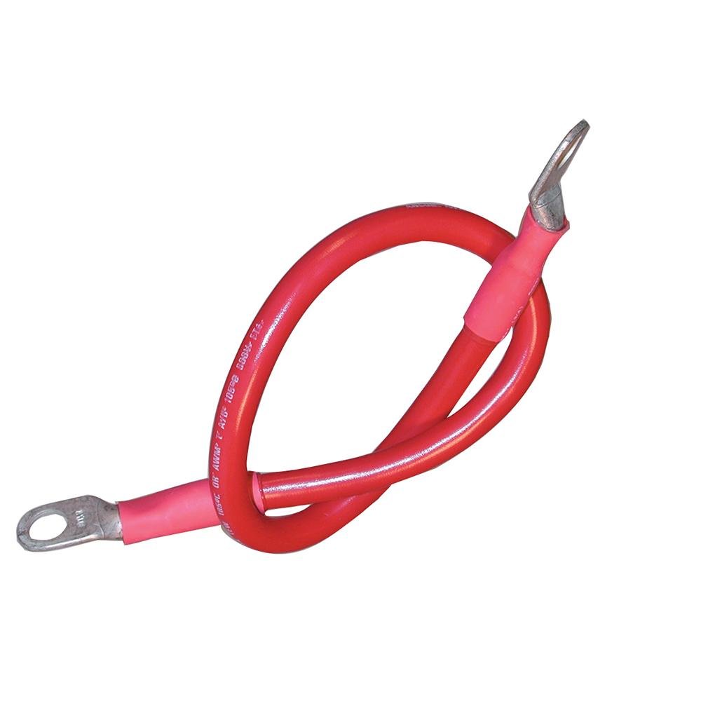 Ancor Battery Cable Assembly, 4 AWG (21mm) Wire, 3/8" (9.5mm) Stud, Red - 18" (45.7cm) - 189131