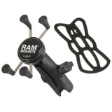 RAM Mount - Universal X-Grip Cell Phone Cradle with Double Socket Arm - RAP-HOL-UN7B-201U