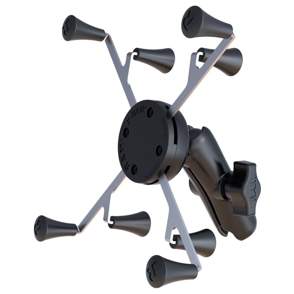 RAM Mount - Universal X-Grip Cradle with 1" Ball & STANDARD Length Double Socket Arm for 7" Tablets - RAM-HOL-UN8B-201U