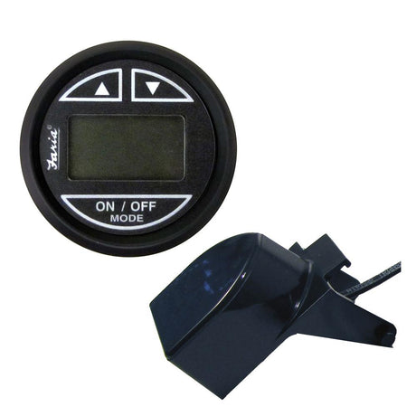 Faria Euro Black 2" Depth Sounder w/Transom Mount Transducer - 12850
