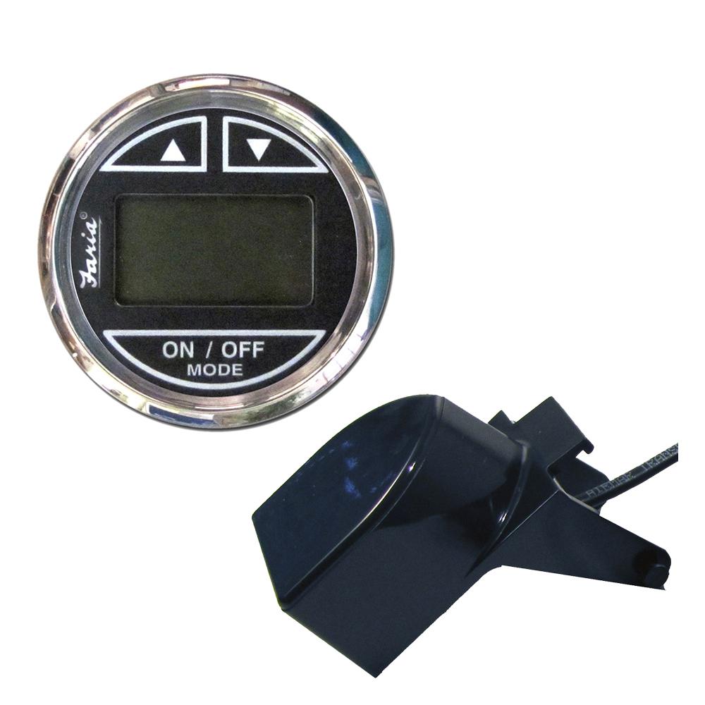Faria Chesapeake SS Black 2" Depth Sounder w/Transom Mount Transducer - 13750