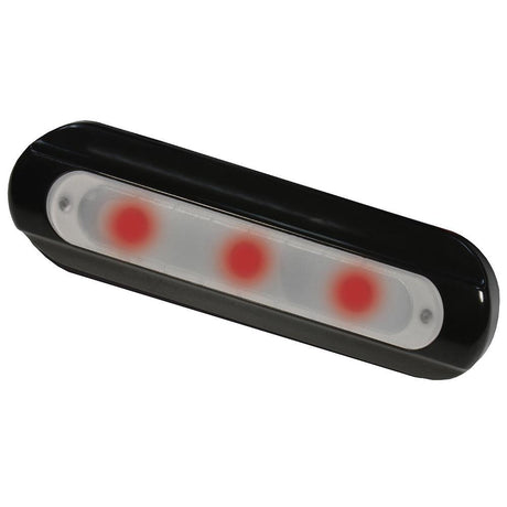 TACO LED Deck Light - Flat Mount - Red LEDs - Black Housing - F38-8505R-1