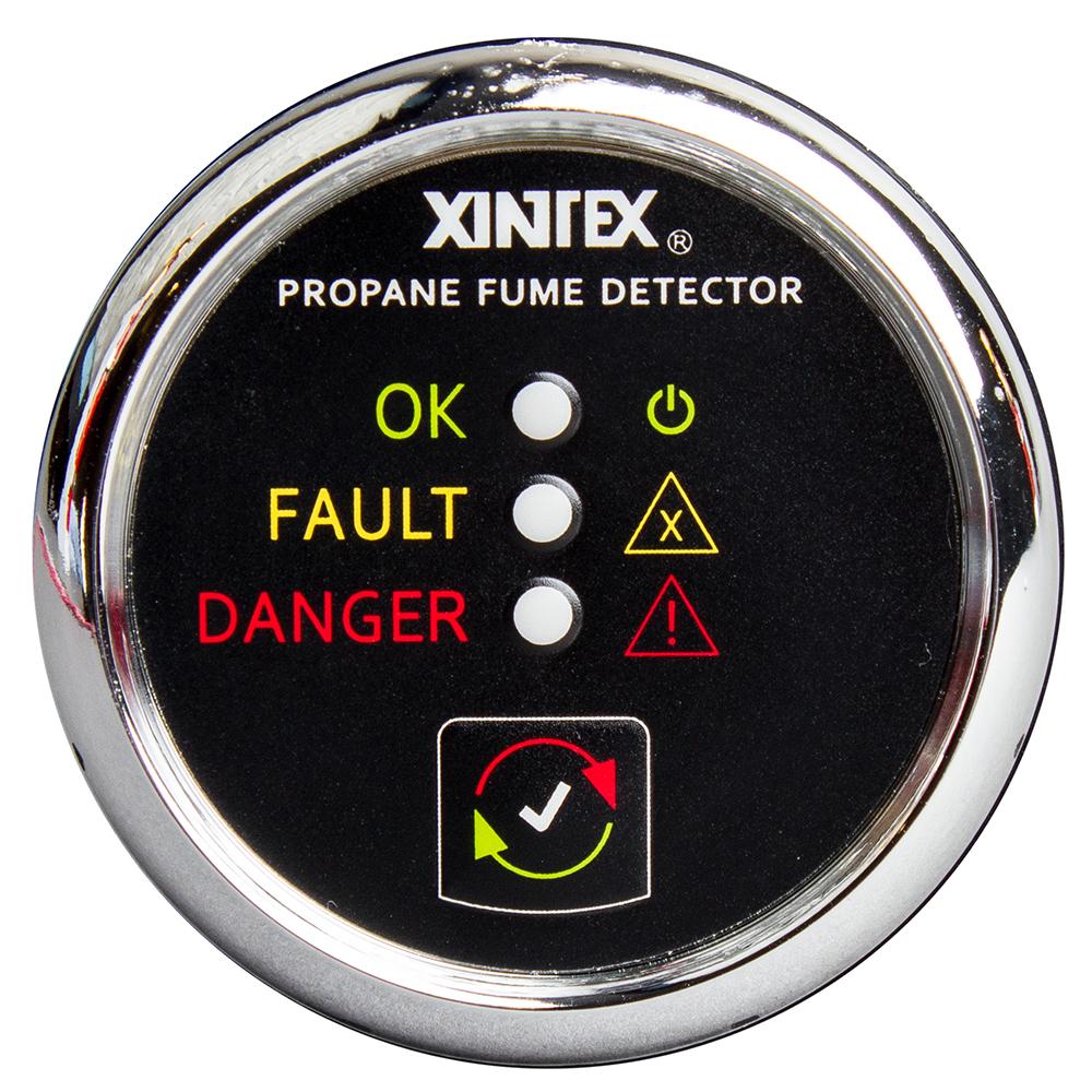 Xintex Propane Fume Detector w/Plastic Sensor - No Solenoid Valve - Chrome Bezel Displa - P-1C-R