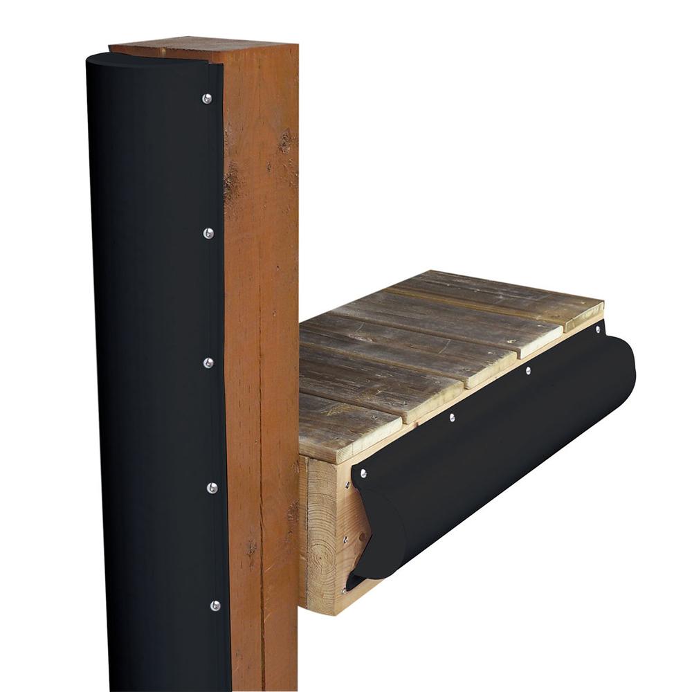 Dock Edge Piling Bumper - One End Capped - 6' - Black - 1020-B-F