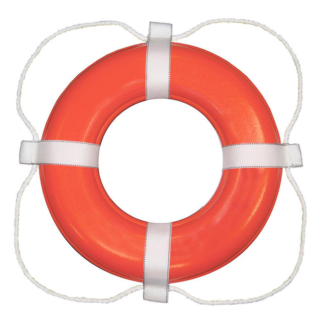 Taylor Made - Vinyl Coated Foam Life Ring - Orange with White Rope - 20" - 363