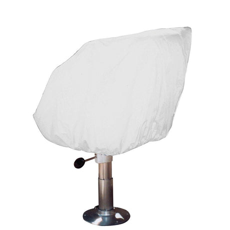 Taylor Made - Helm/Bucket/Fixed Back Boat Seat Cover Vinyl - White - 24"H x 24"W x 22"D - 40230