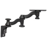 RAM Mount - 12" Vertical Double 6" Swing Arms with 6.25" X 2" Rectangle Base & Vertical Mounting Base - RAM-109V-1U