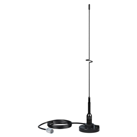 Shakespeare - VHF 19" Black Stainless Steel Whip Antenna - Magnetic Mount - 5218