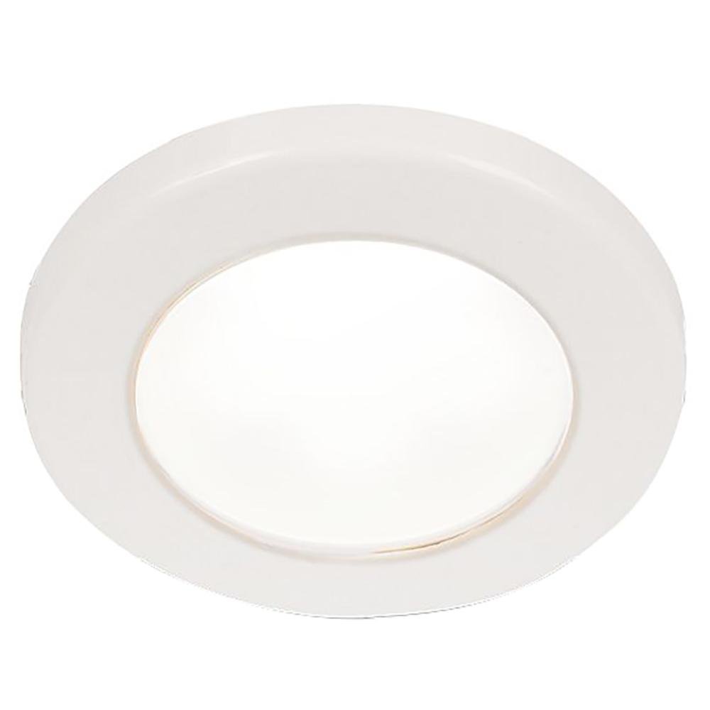 Hella Marine EuroLED 75 3" Round Screw Mount Down Light - White LED - White Plastic Rim - 12V - 958110011