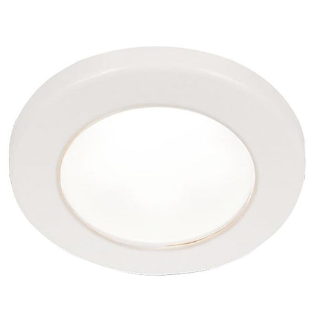 Hella Marine EuroLED 75 3" Round Screw Mount Down Light - White LED - White Plastic Rim - 12V - 958110011