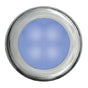 Hella Marine Slim Line LED 'Enhanced Brightness' Round Courtesy Lamp - Blue LED - Stainless Steel Bezel - 12V - 980502221