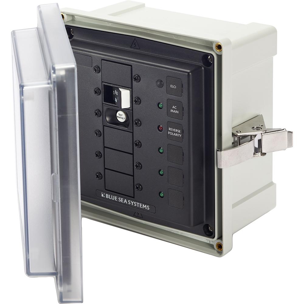 Blue Sea 3116 SMS Surface Mount System Panel Enclosure - 120V AC / 30A ELCI Main - 3 Blank Circuit Positions - 3116