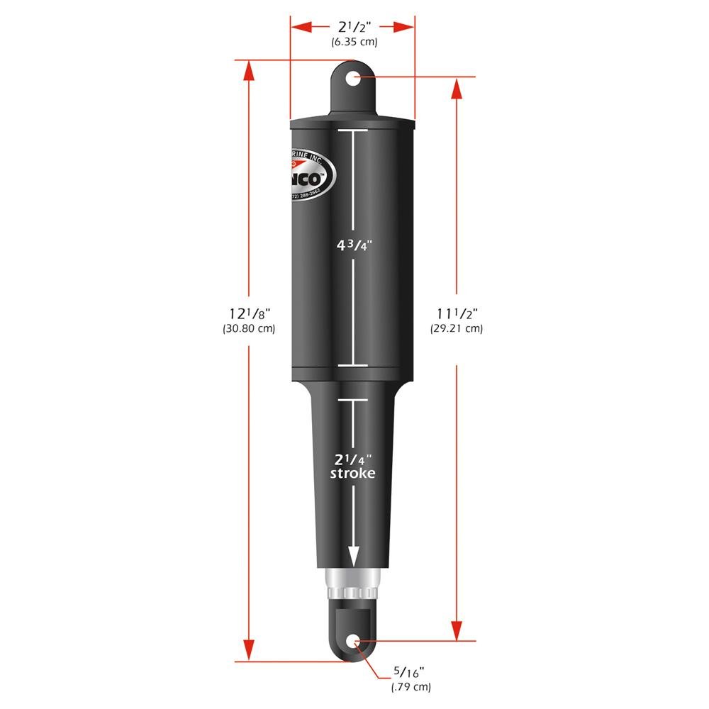 Lenco 101 Standard Actuator - 24V - 2-1/4" Stroke - 15061-001