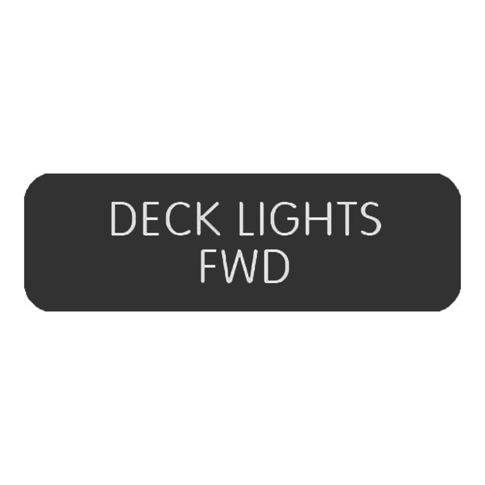 Blue SeaLarge Format Label - "Deck Lights FWD" - 8063-0126