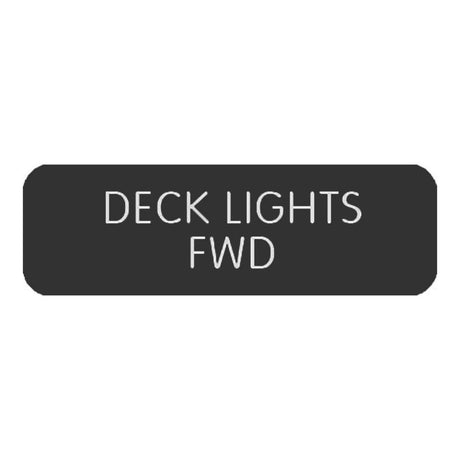 Blue SeaLarge Format Label - "Deck Lights FWD" - 8063-0126