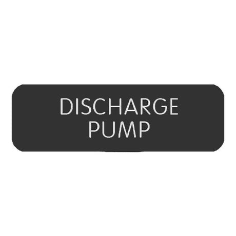 Blue SeaLarge Format Label - "Discharge Pump" - 8063-0137