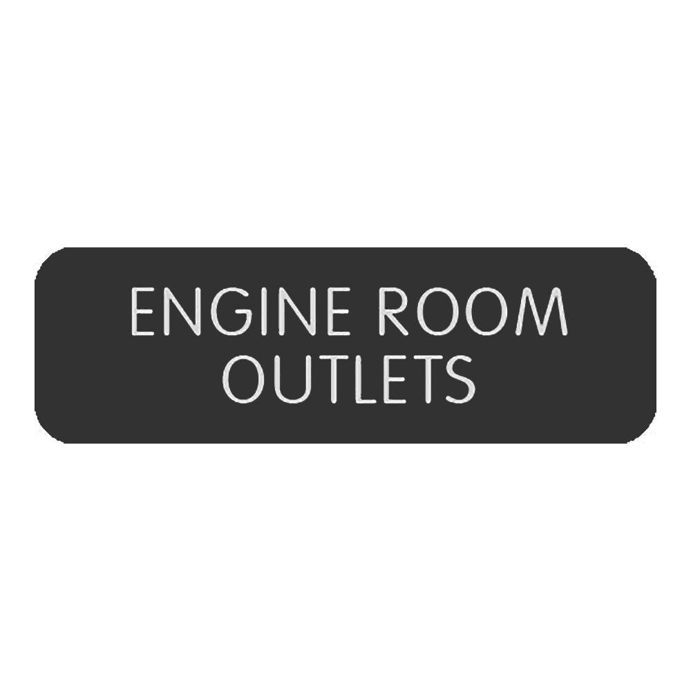 Blue SeaLarge Format Label - "Engine Room Outlets" - 8063-0156