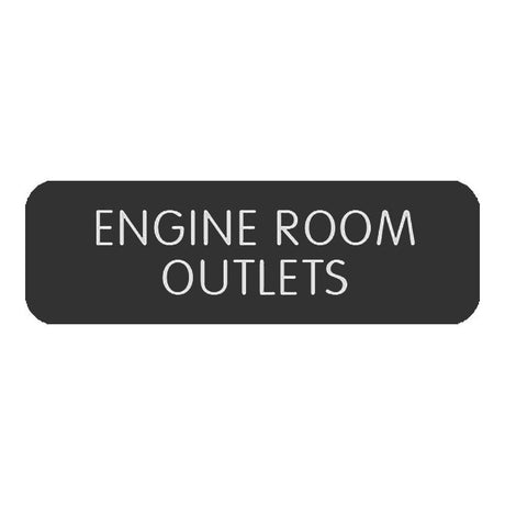 Blue SeaLarge Format Label - "Engine Room Outlets" - 8063-0156