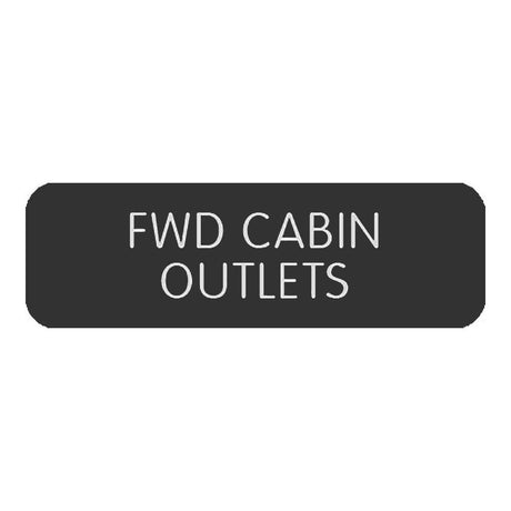 Blue SeaLarge Format Label - "FWD Cabin Outlets" - 8063-0218