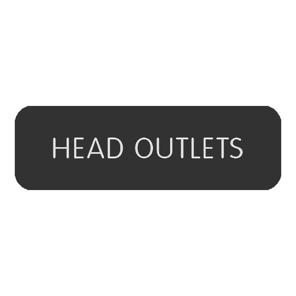 Blue SeaLarge Format Label - "Head Outlets" - 8063-0255