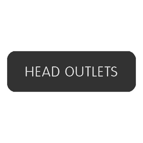 Blue SeaLarge Format Label - "Head Outlets" - 8063-0255