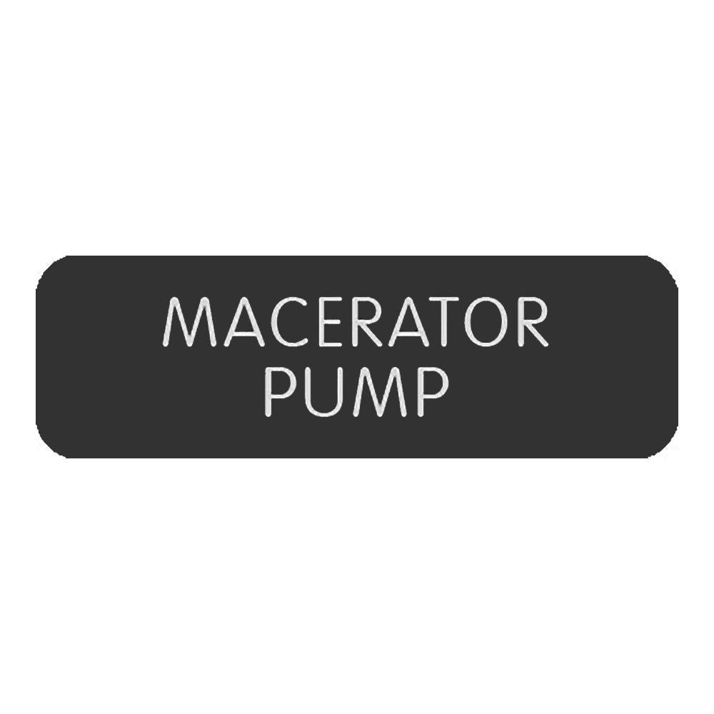 Blue SeaLarge Format Label - "Macerator Pump" - 8063-0308