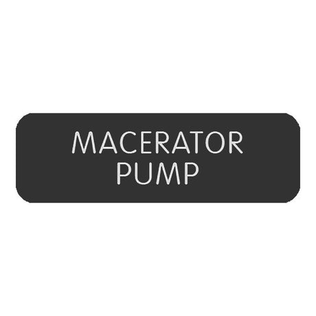 Blue SeaLarge Format Label - "Macerator Pump" - 8063-0308