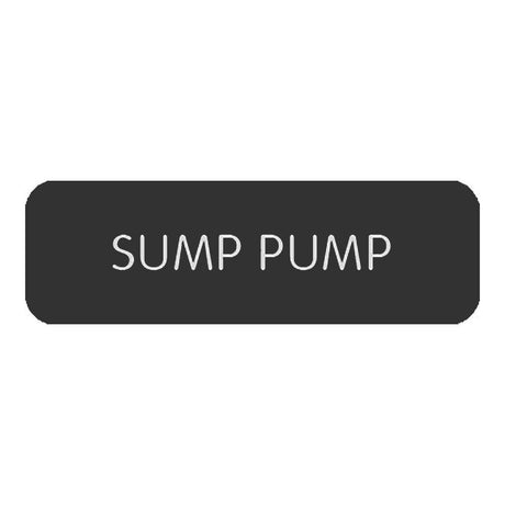 Blue SeaLarge Format Label - "Sump Pump" - 8063-0410