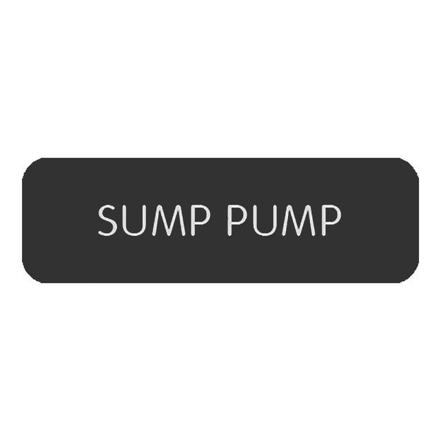 Blue SeaLarge Format Label - "Sump Pump" - 8063-0410