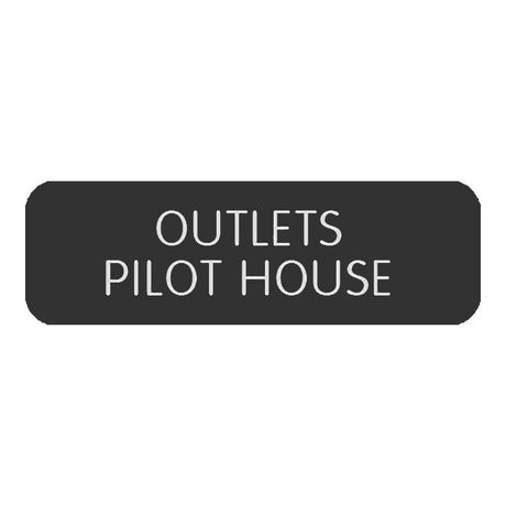 Blue SeaLarge Format Label - "Outlets Pilothouse" - 8063-0504