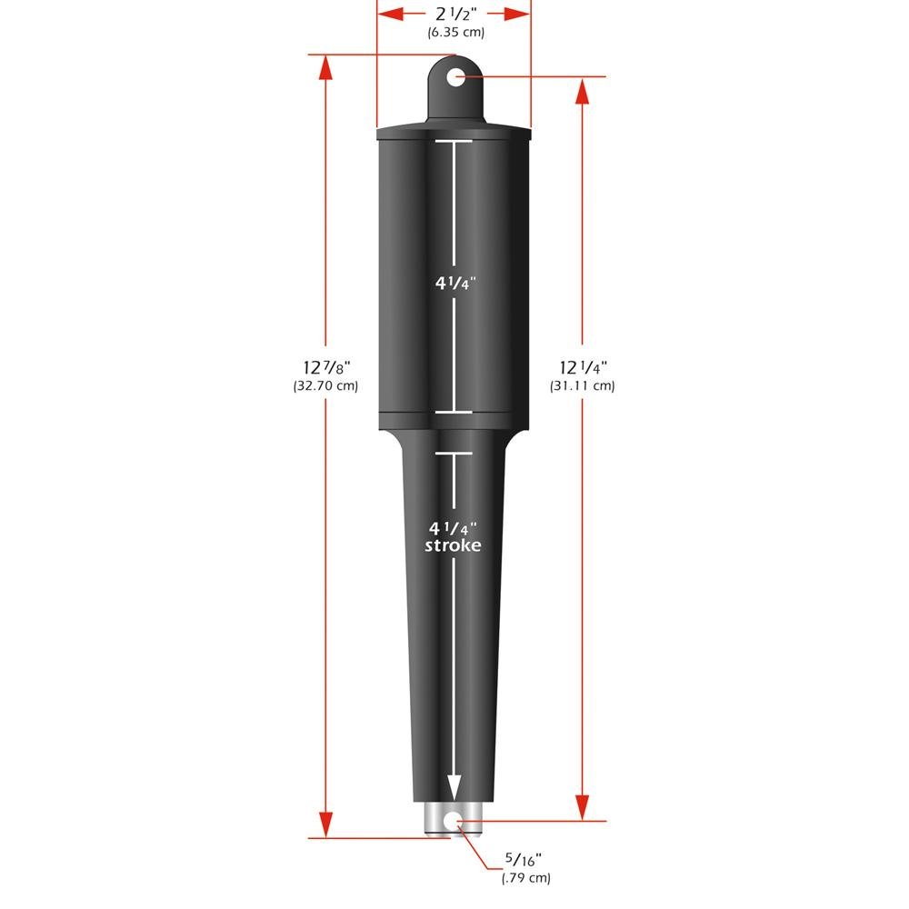 Lenco 102XD Extreme Duty Actuator - 24V - 4-1/4" Stroke - 5/16" Hardware - 15067-001