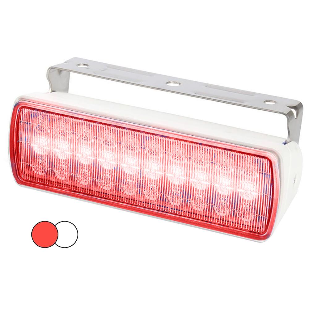 Hella Marine Sea Hawk XL Dual Color LED Floodlights - Red/White LED - White Housing - 980950051