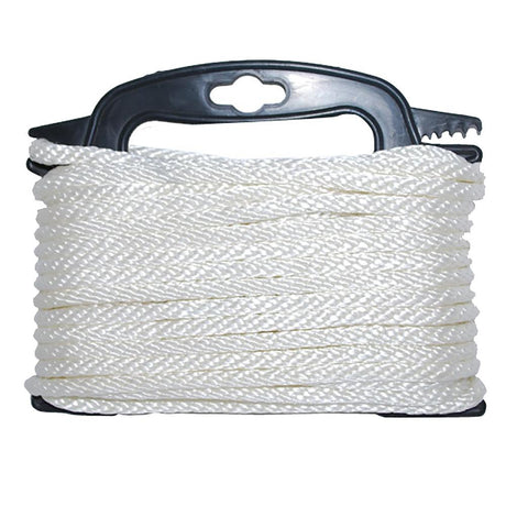 Attwood Braided Nylon Rope - 3/16" x 100' - White - 117553-7