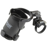 RAM Mount - Level Cup XL Low Profile Mount with Large Strap Clamp Base - RAP-B-417-200-1-231Z-2NUBU