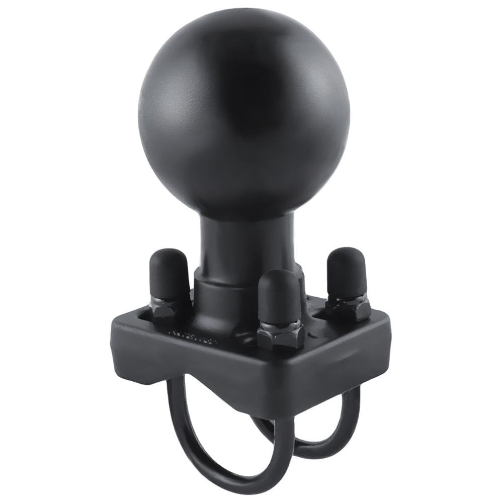 RAM Mount - Double U-Bolt Base with D Size 2.25" Ball for Rails from 0.75" to 1.25" in Diameter - RAM-D-235U