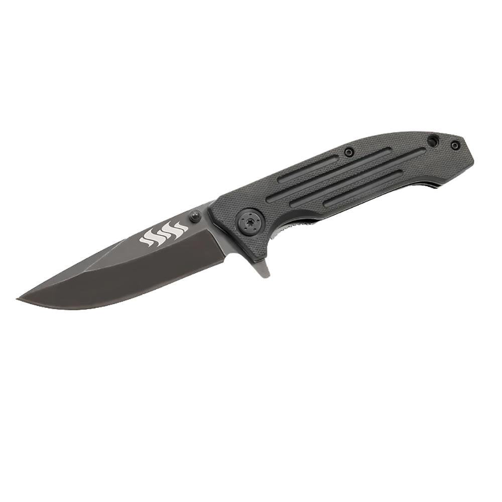 Kuuma 4.5" Fine Edge Spring Assisted Folding Knife - Stainless Steel - 51910