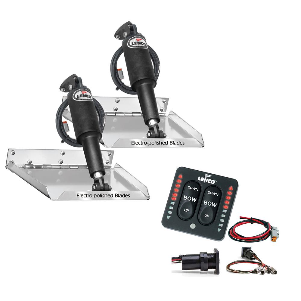 Lenco 9" x 9" Standard Performance Trim Tab Kit w/LED Indicator Switch Kit 12V - RT9X9I