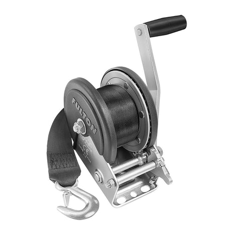 Fulton 1500lb Single Speed Winch w/20 Strap  Cover - 142208