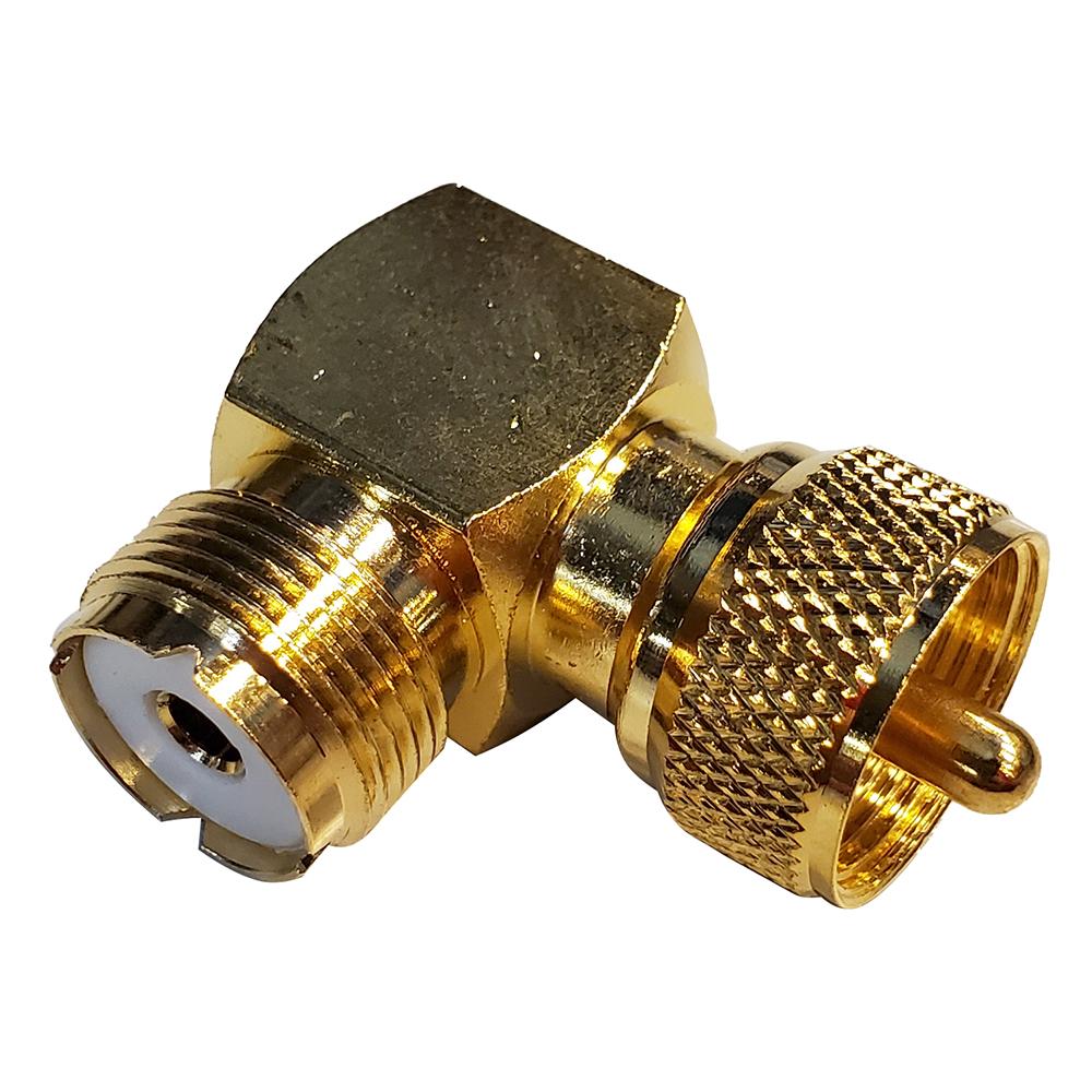 Shakespeare Right Angle Connector - PL-259 to SO-239 Adapter - RA-259-239-G